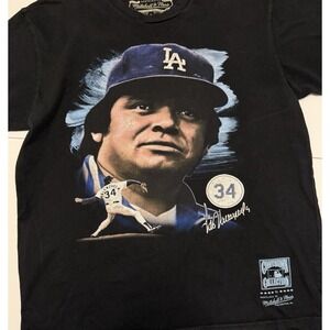Mitchell & Ness Fernando Valenzuela Dodgers‎ T Shirt L Cooperstown Graphic Tee